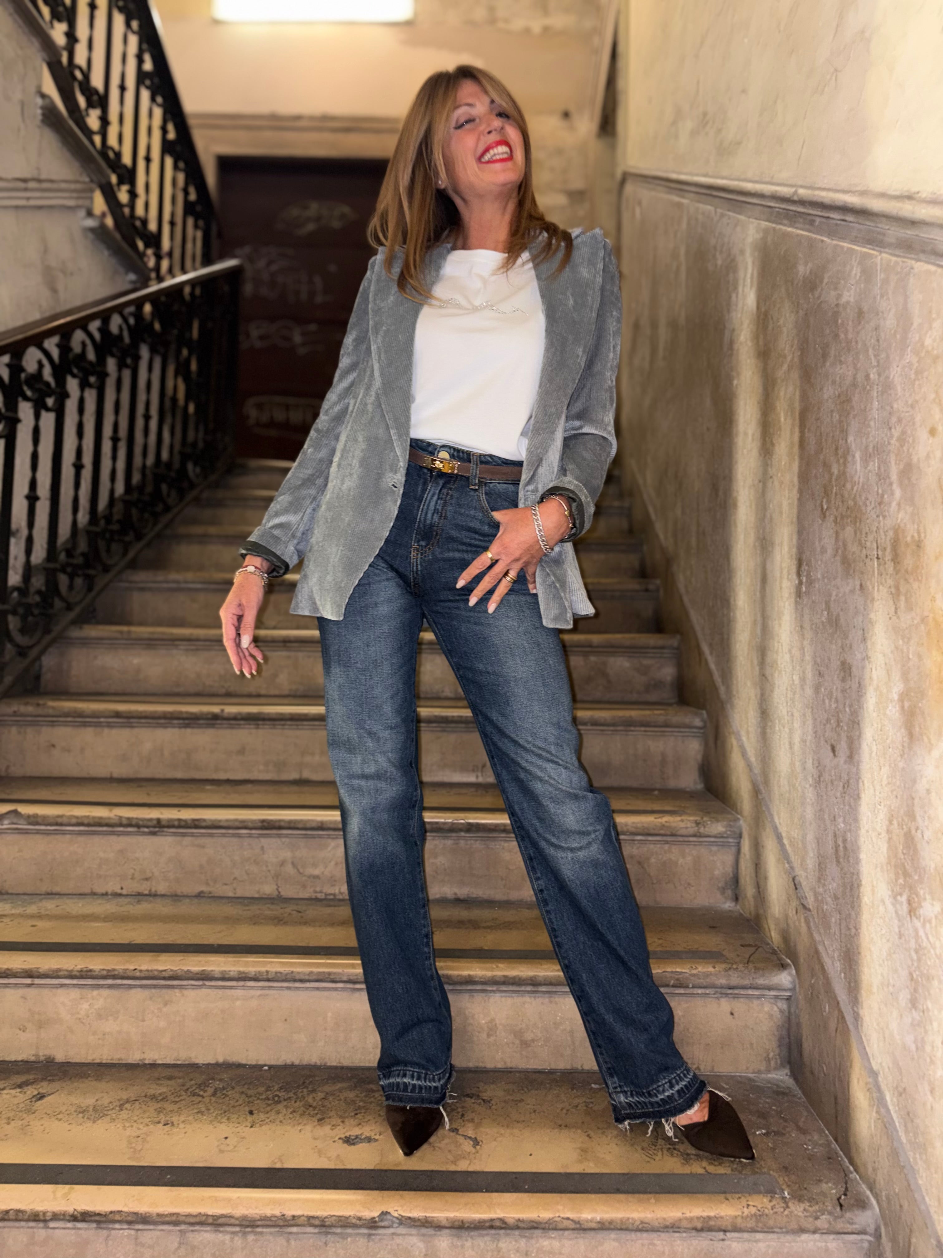 Giacca over in velluto a coste Manila Grace