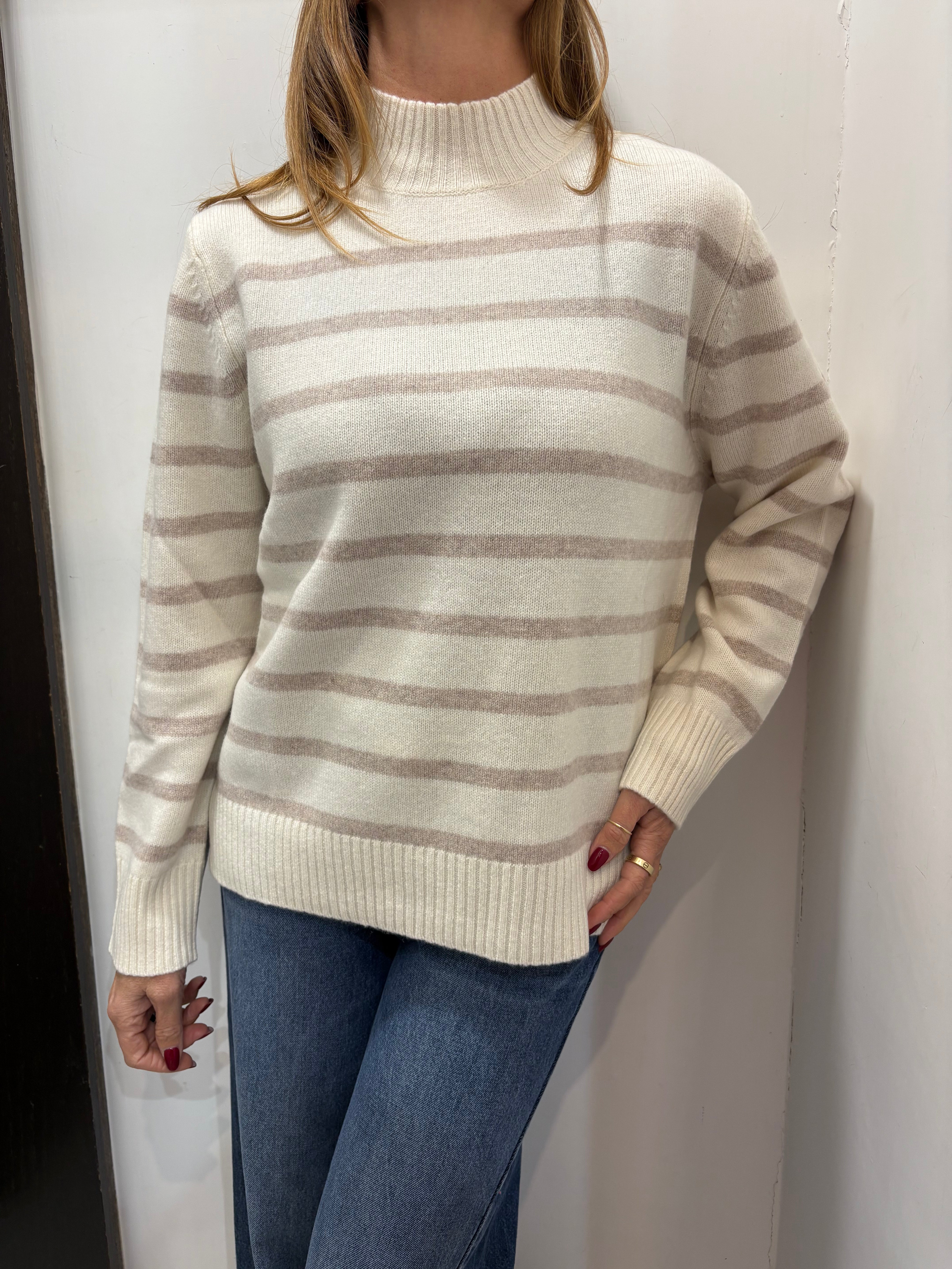 Maglia a righe in lana Emisphere