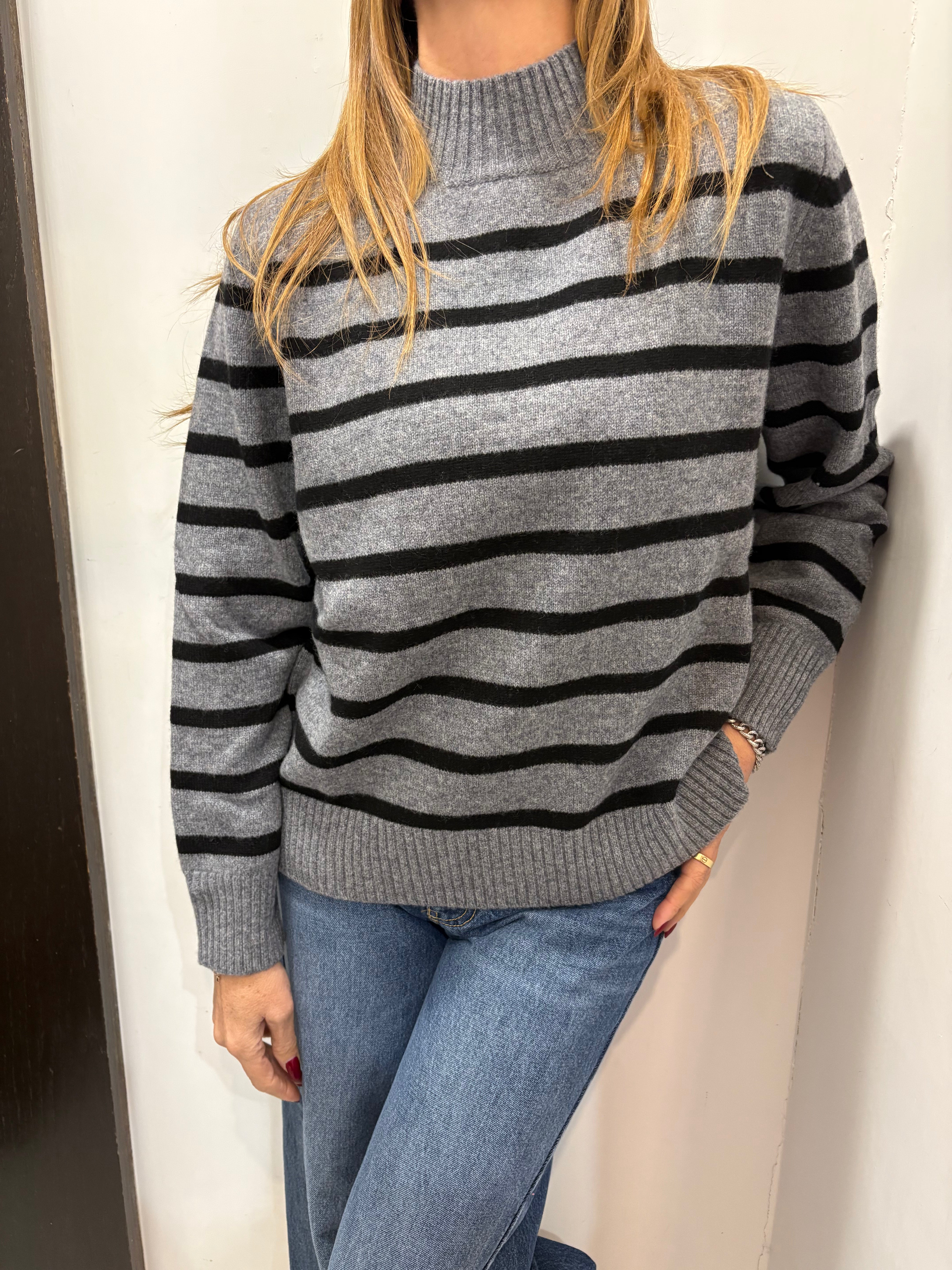 Maglia a righe in lana Emisphere