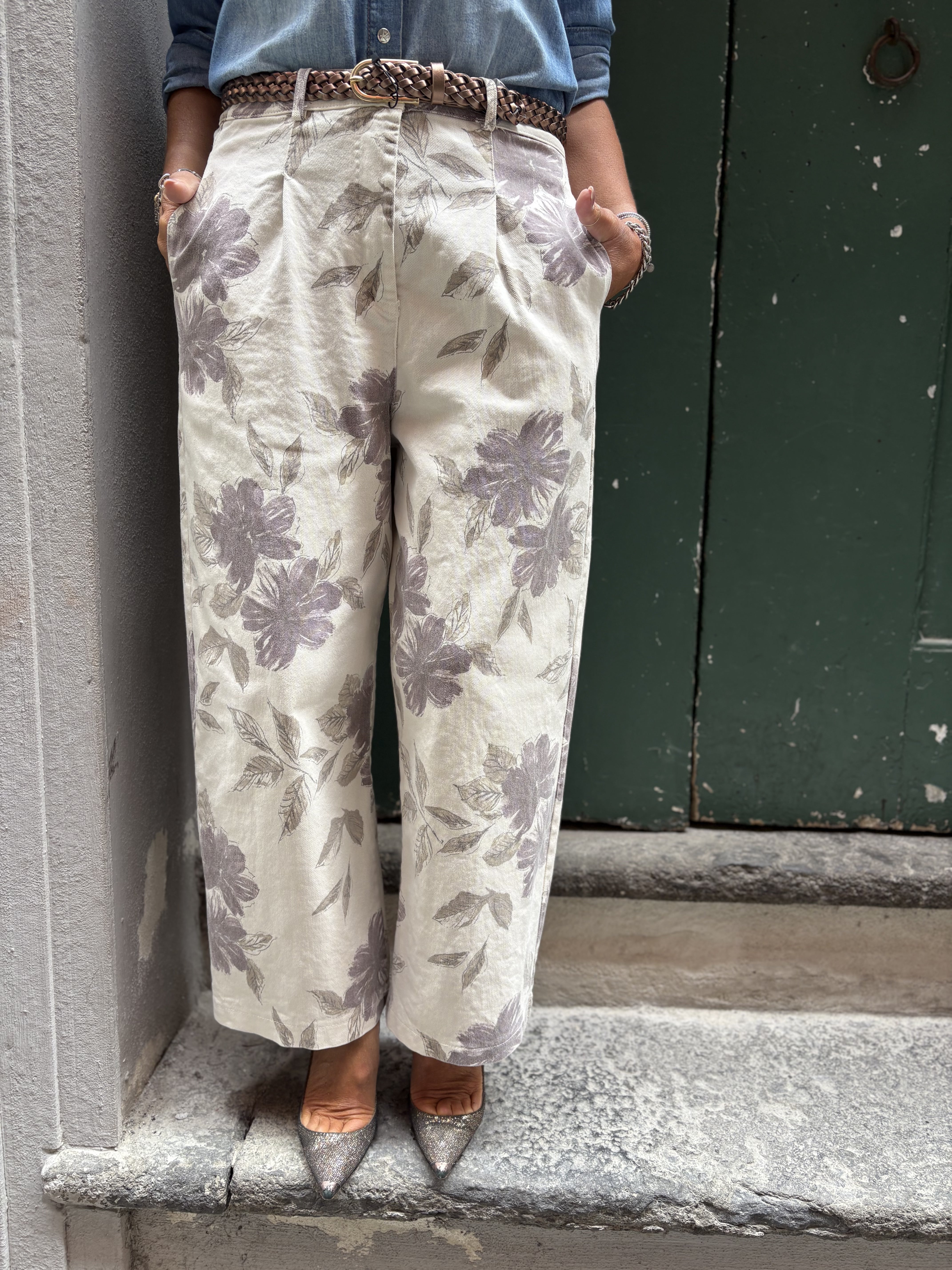 Pantalone stampa botanica Emisphere