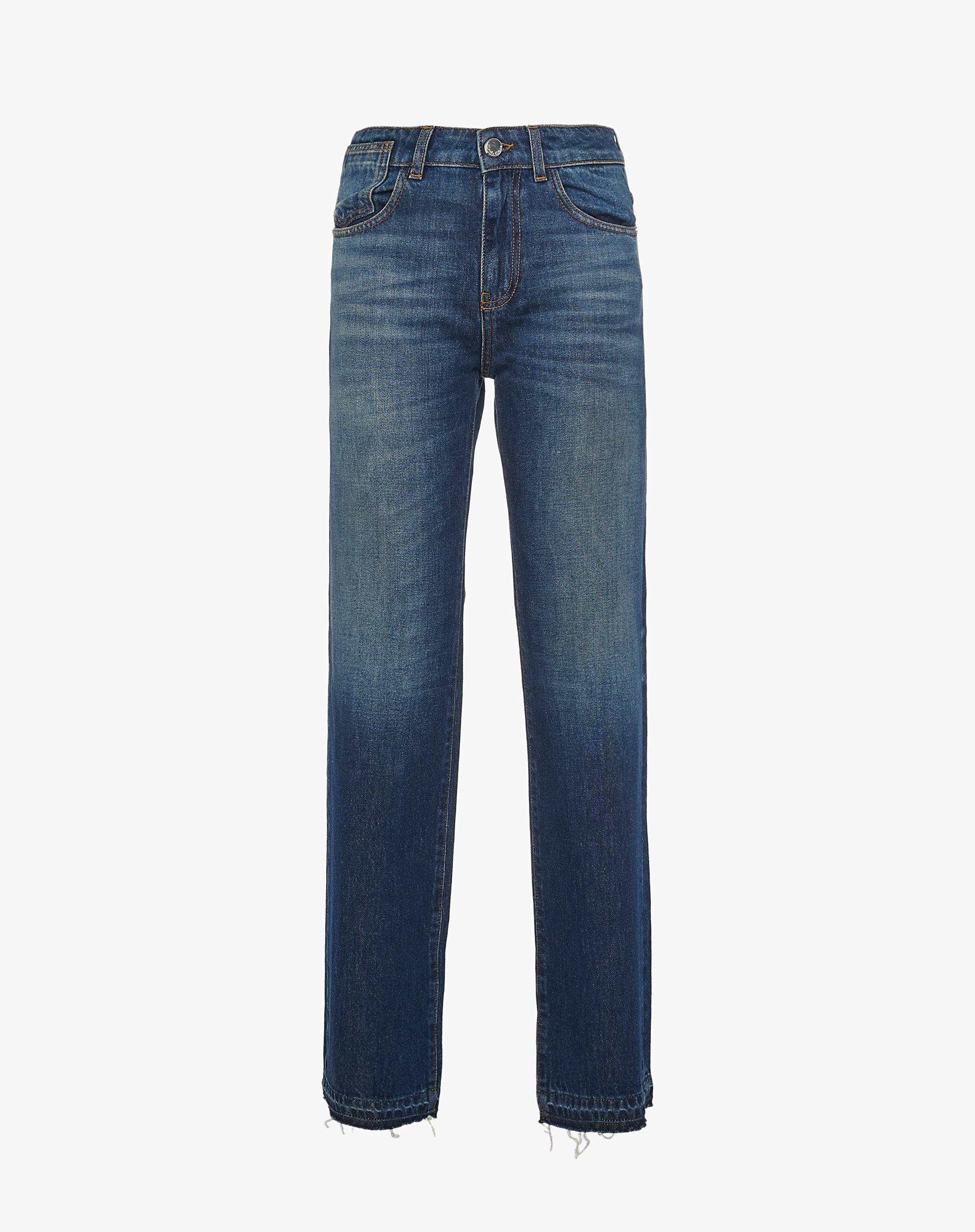 Jeans Straight Fit con Orlo a Taglio Vivo Manila Grace