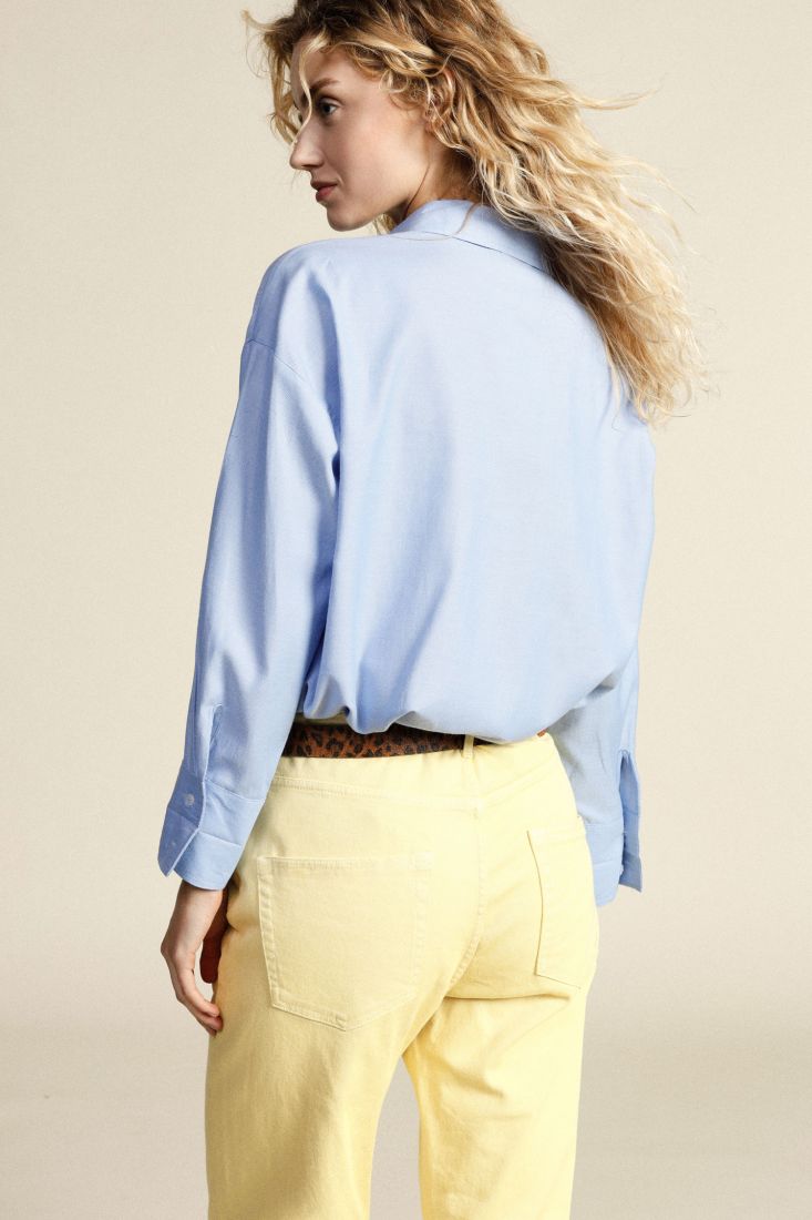 Camicia ampia con colletto classico e maniche 3/4 Dixie