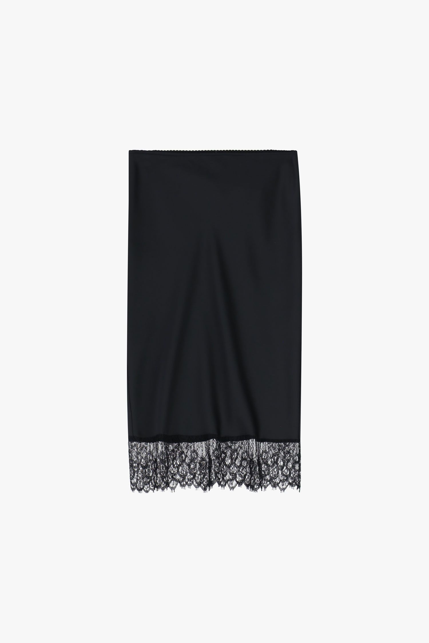 Gonna midi con bordo in pizzo e taglio diritto Imperial