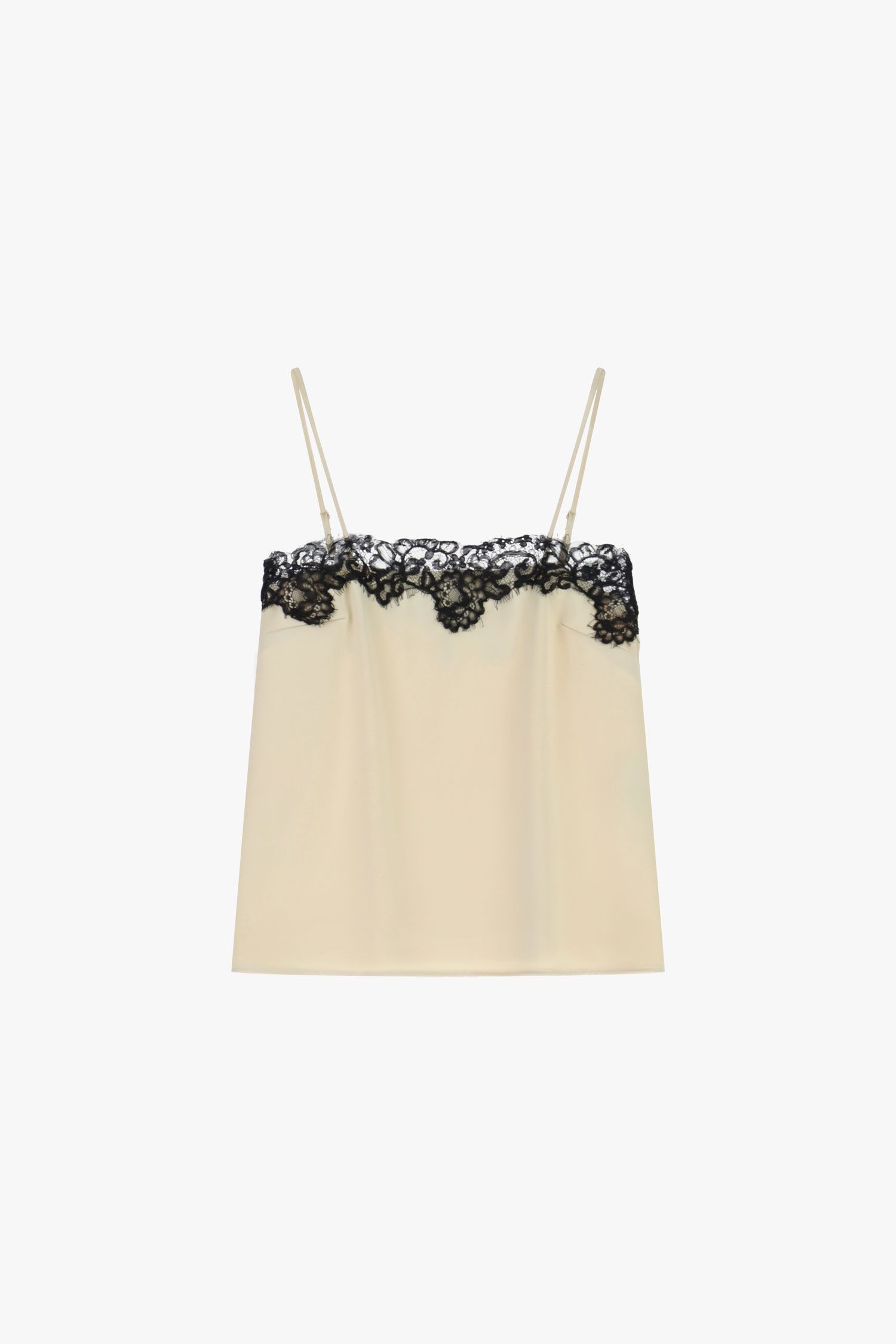 Top con spalline sottili e bordo in pizzo Imperial