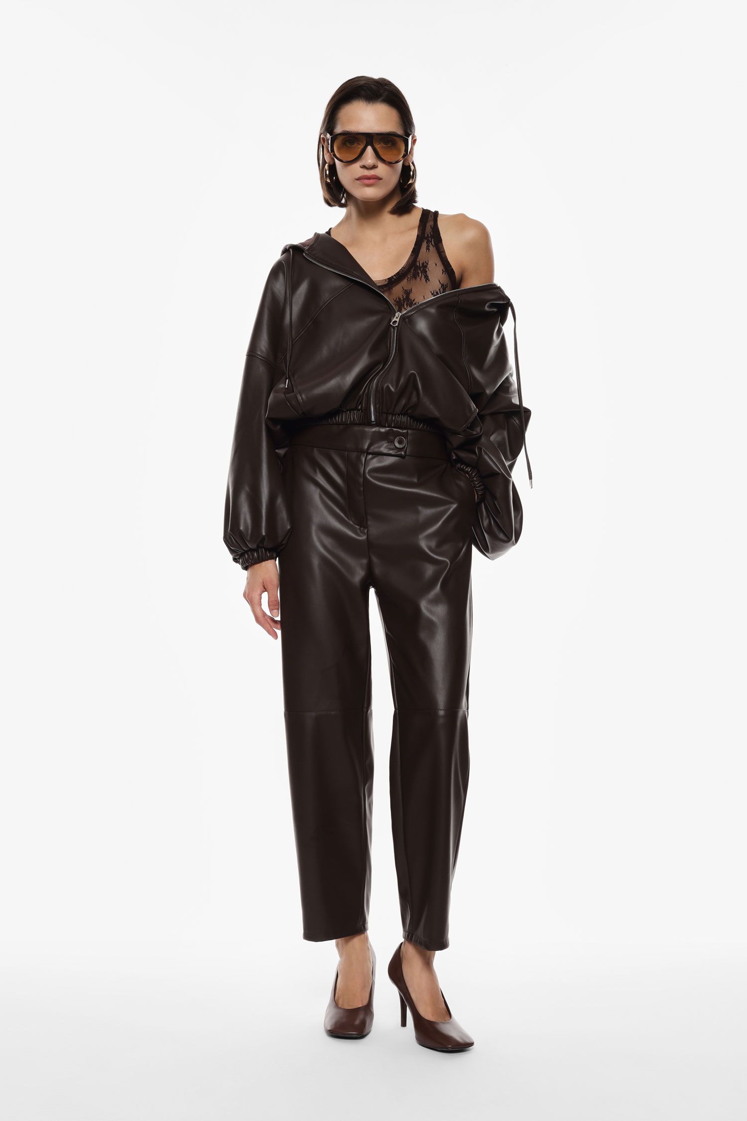 Pantaloni in similpelle a vita media Imperial