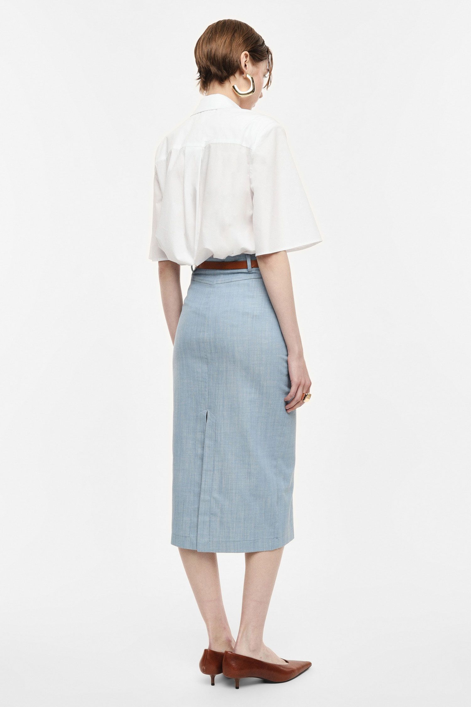 Gonna  tubino con cintura e tasche Imperial