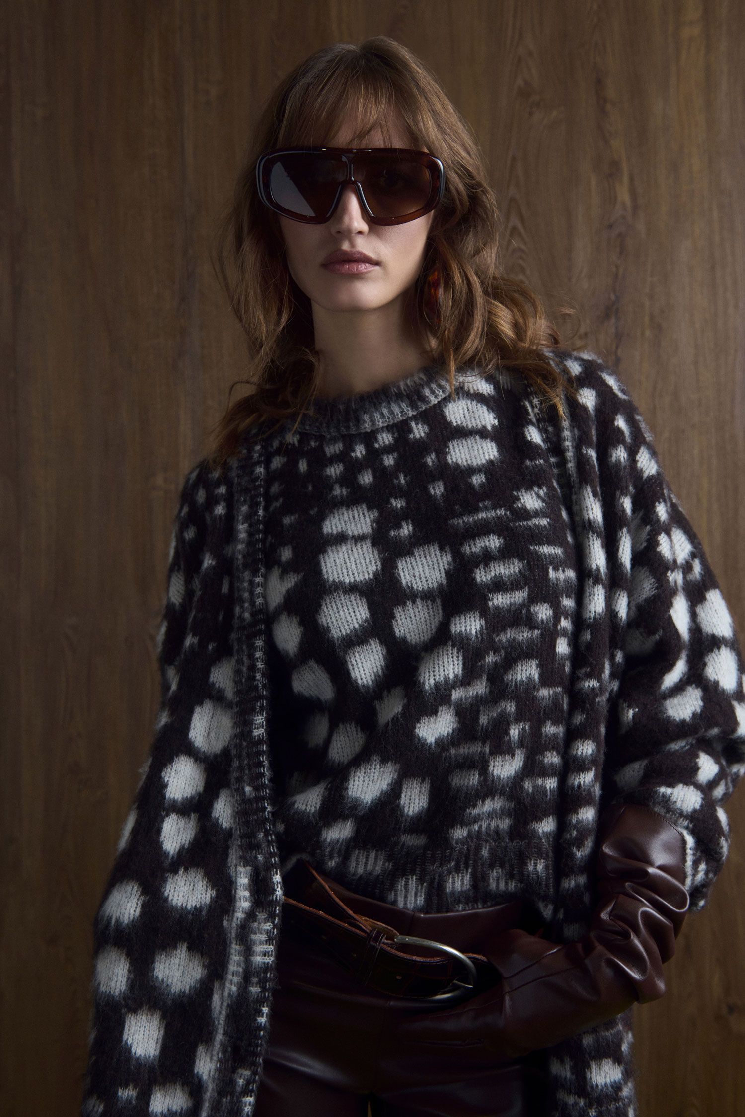 Cardigan stampato a maniche lunghe con scollo a v Imperial