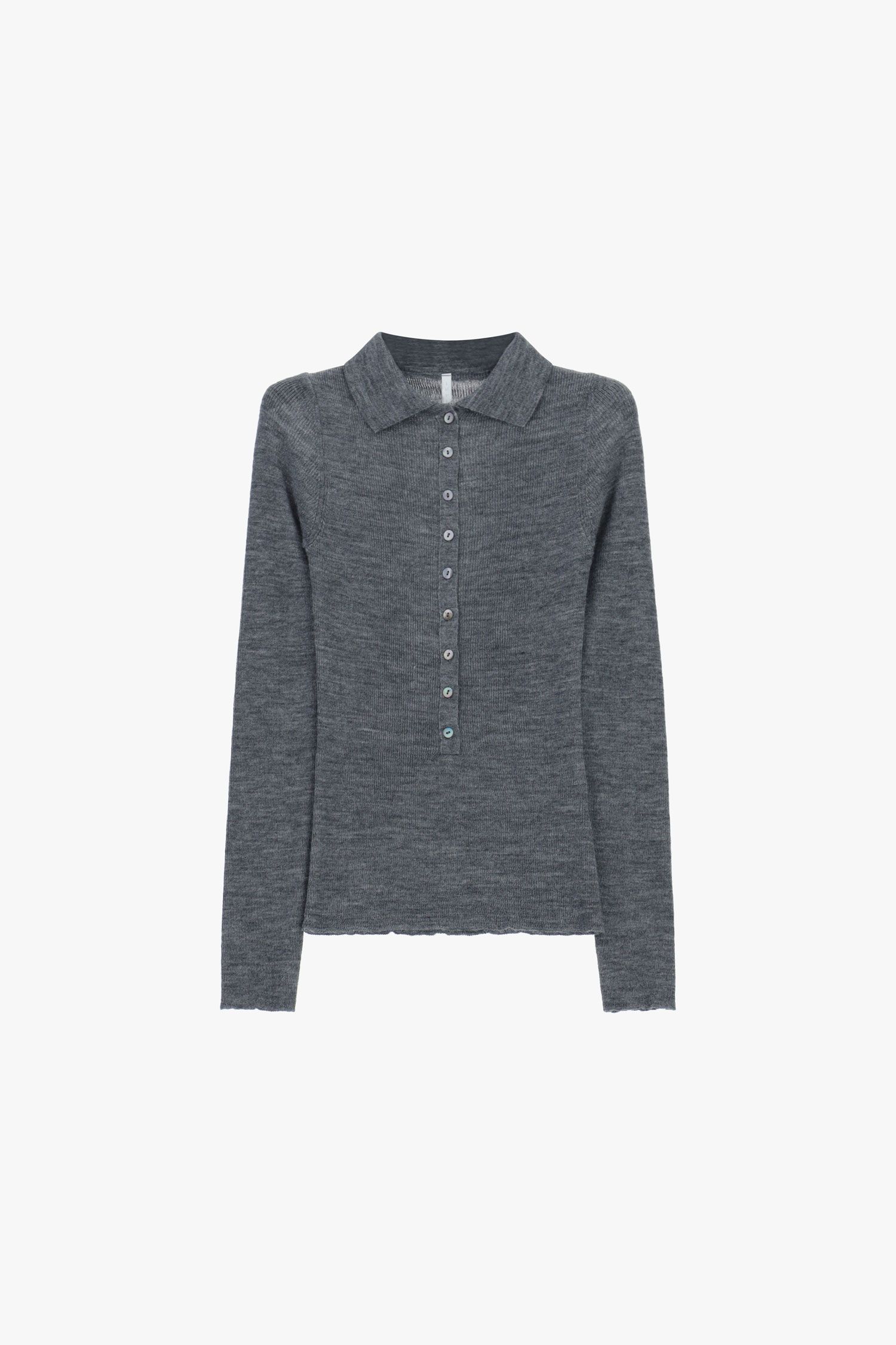 Maglione pullover a costine con collo polo Imperial