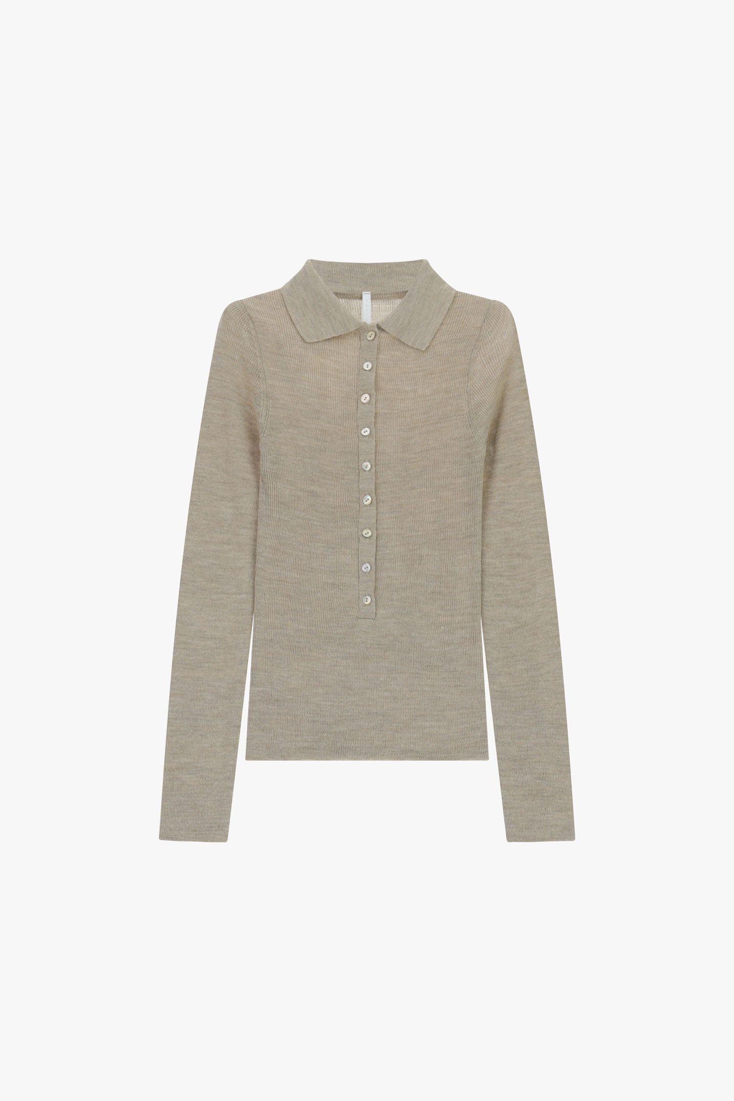 Maglione pullover a costine con collo polo Imperial