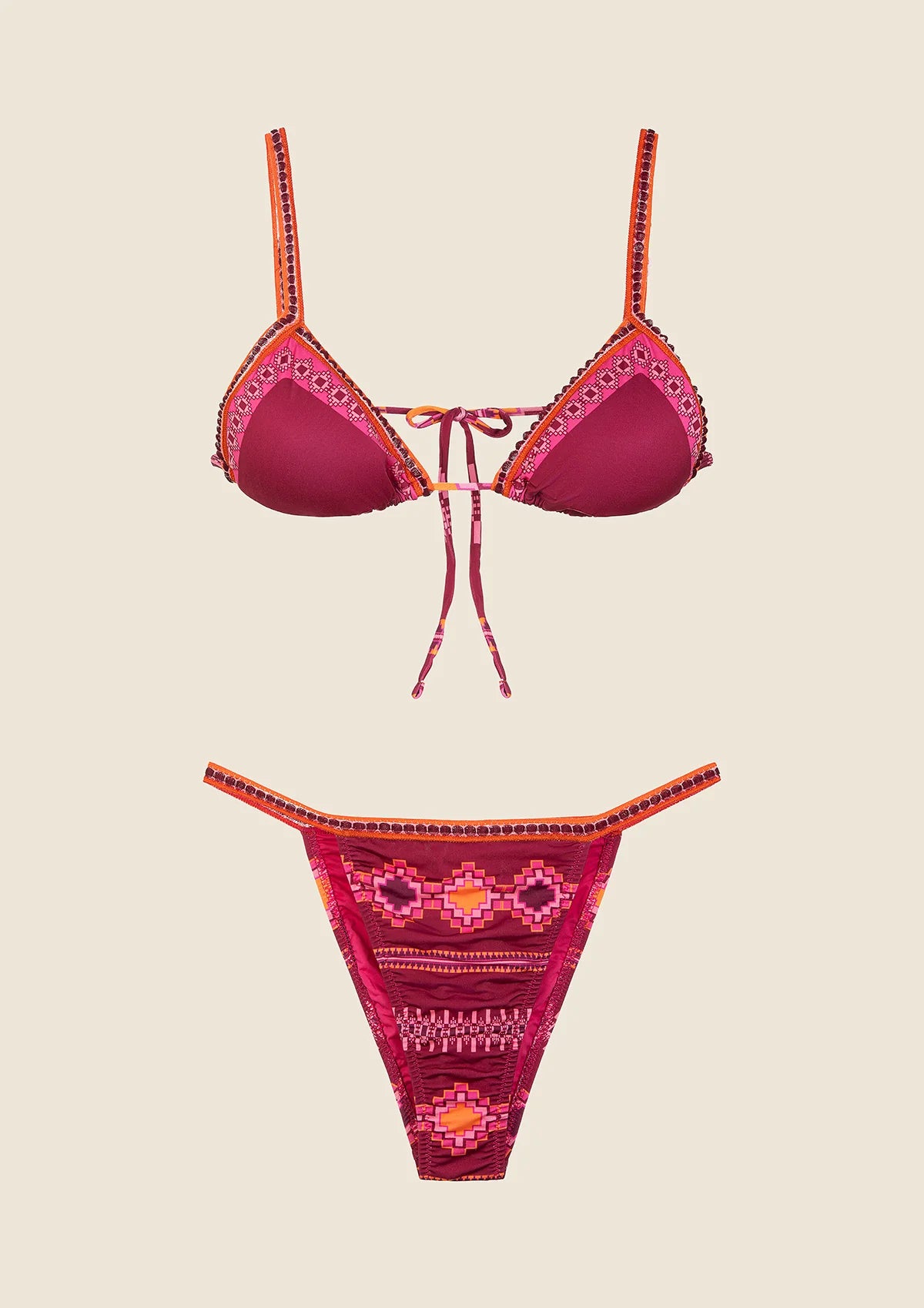 Bikini triangolo con slip regolabile fantasia Me Fui