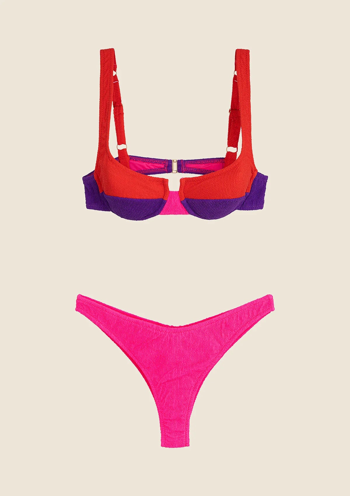Bikini con ferretto e slip americano fisso Me Fui