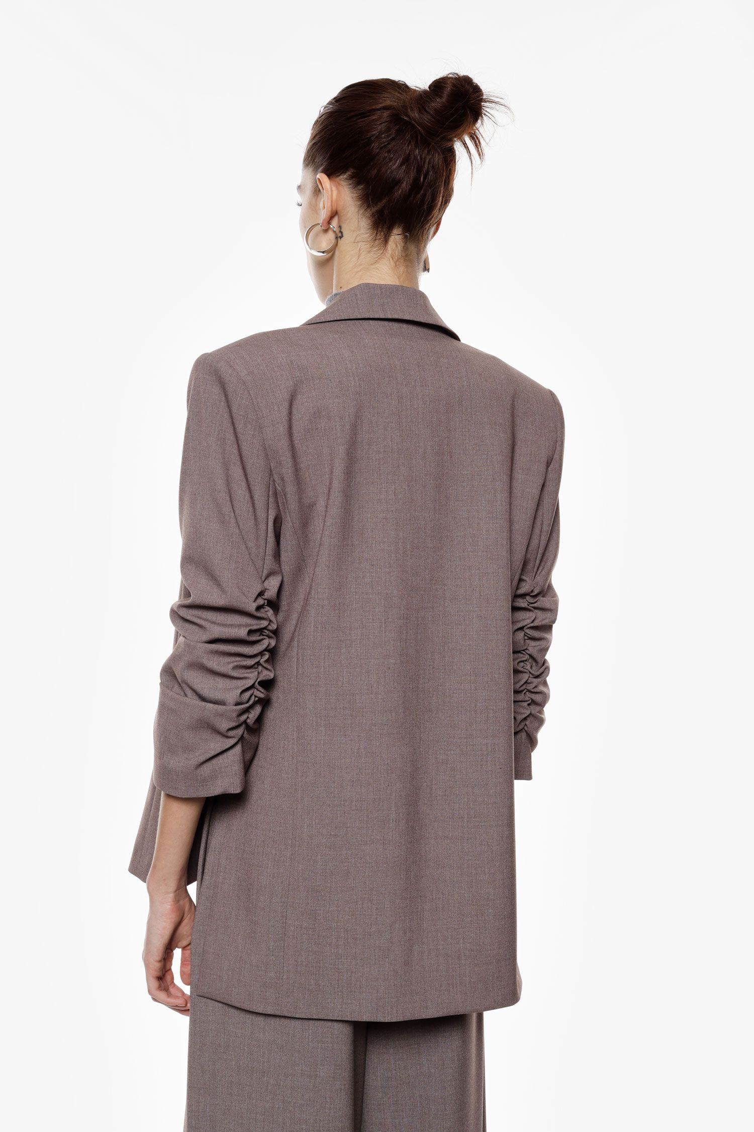 Blazer monopetto con maniche arricciate e tasche a patta Imperial