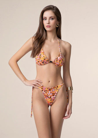 Bikini triangolo con slip regolabile fantasia Me Fui