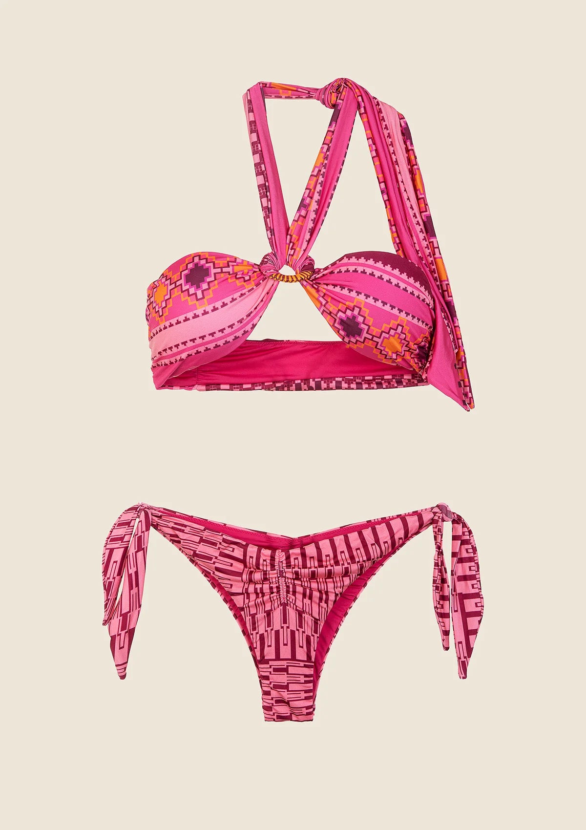 Bikini fascia con slip americano regolabile fantasia Me Fui